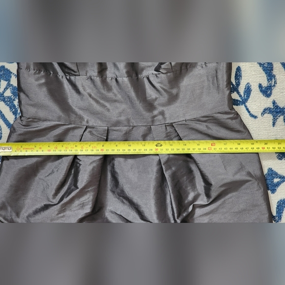 Alfred Sung Gray Low Bow Back Cocktail Dress - Picture 4 of 7